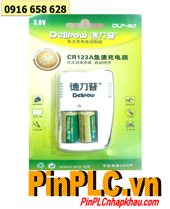 Delipow DLP-160, Bộ sạc pin 3v Lithium Delipow DLP-160 kèm sẳn 2 pin sạc Delipow ICR123A 1000mAh 3v